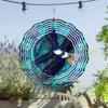10 Inch Eagle Wind Chime for Outdoor Decor Rotating Hook Hanging Ornament Perfect for Courtyard Lawn Garden Spring Summer Gift