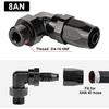 EVIL ENERGY 8AN Hose End to 8AN ORB 90 Degree Fitting Swivel for CPE Braided Hose