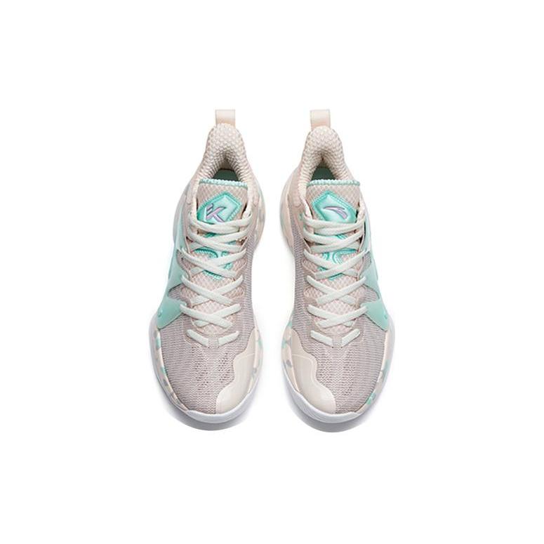 New ANTA Mountain 1 Basketball Shoes Men Low Top Fair Pink/Porcelain Green 112221623S-4