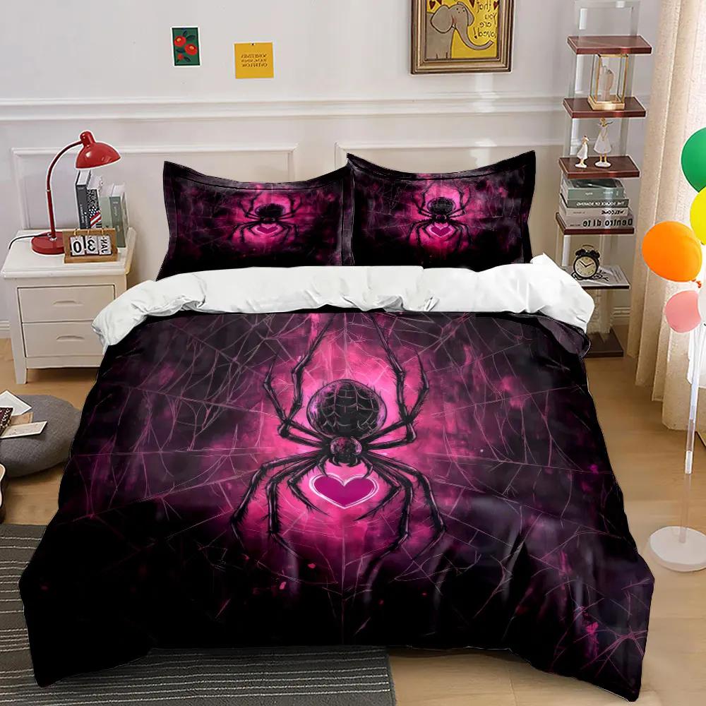 "Spider Heart Artwork Set" Soft Comfortable Duvet Cover Bedding Set Included 1*Duvet Cover & 2*Pillowcases, gift