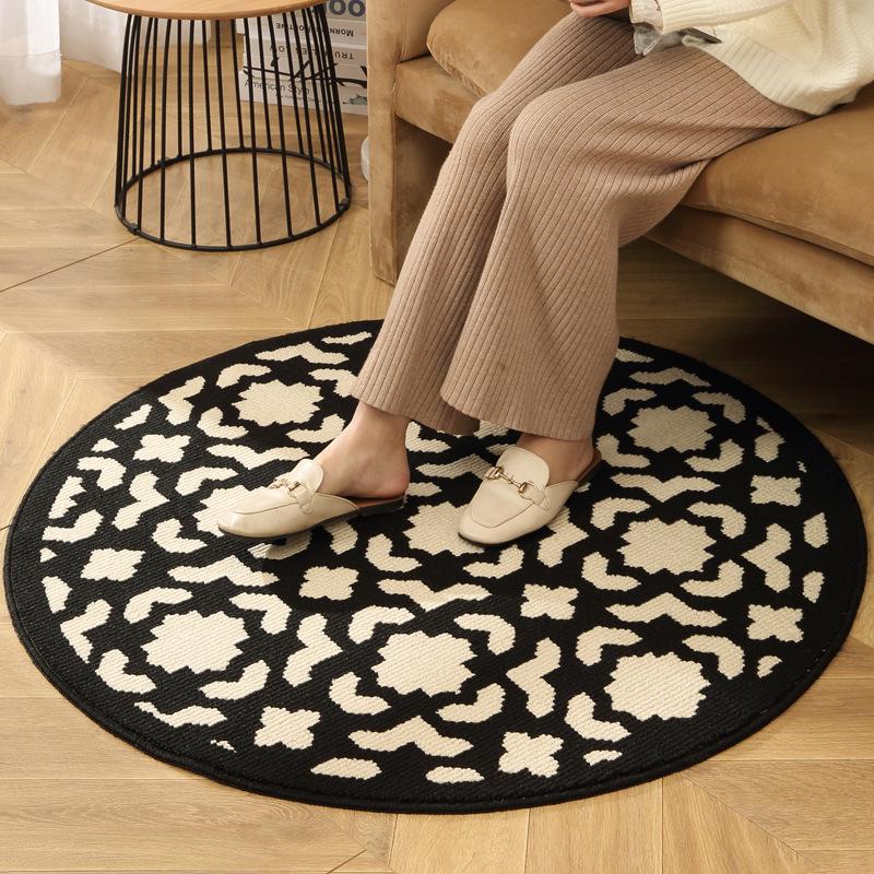 Verdikt Rond Tapijt Huis Salontafel Mat Slaapkamer Bedzijde Antislip Voetmat Studeerkamer Draaistoel Hangmand Computerstoel Mat Diameter 100cm