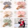 Faux Rabbit Fur Kids Winter Scarves Cross Children Neck Warmer Cute Children Neck Scarf  Outdoor