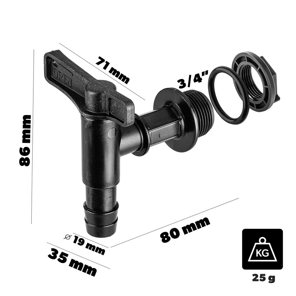KADAX Robinet Pour Réservoir Robinet Valve Connecteur 3/4 DeSprayer Baril Pour Conteneur