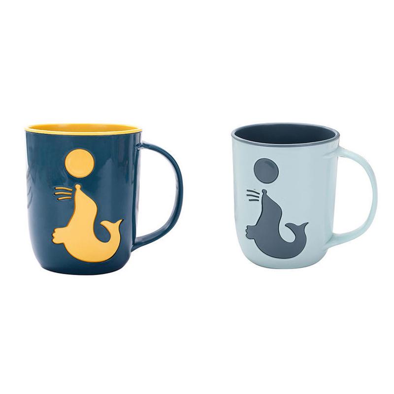 1/2Pcs Popular Toiletry Cups Dolphin Mouthwash Cup Couples Toothbrush Cup Creative Water Cup Kids Bathroom Cup