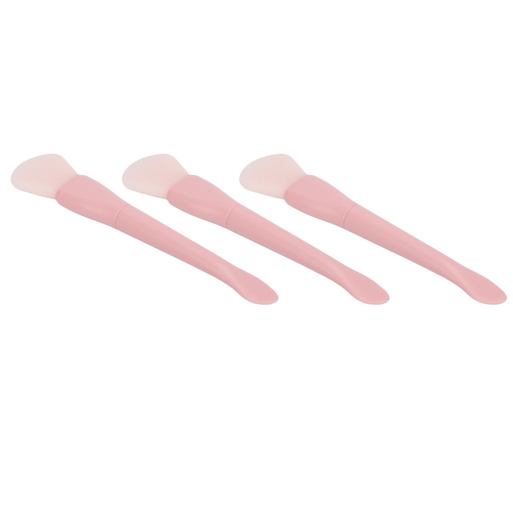3pcs Double Head Mask Brush Flexible Soft Silicone DIY Face Mask Applicator for Mud Clay Mask Body Lotion