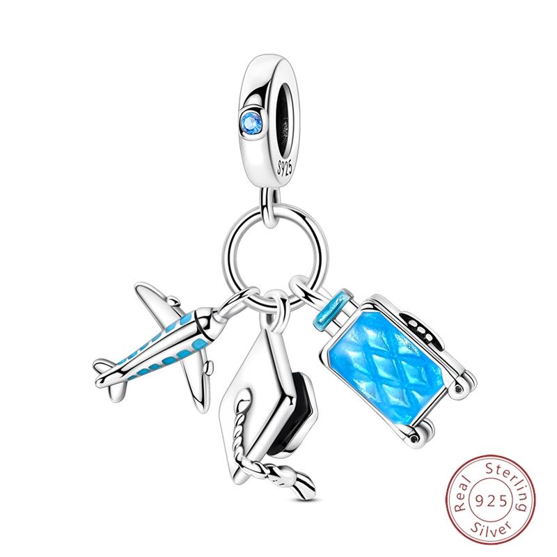 Sweety Copper Cake Poodle Crown Flowers Lover Luminous Charms Beads Fit 3Mm Bracelets Diy Fine Jewelry Making