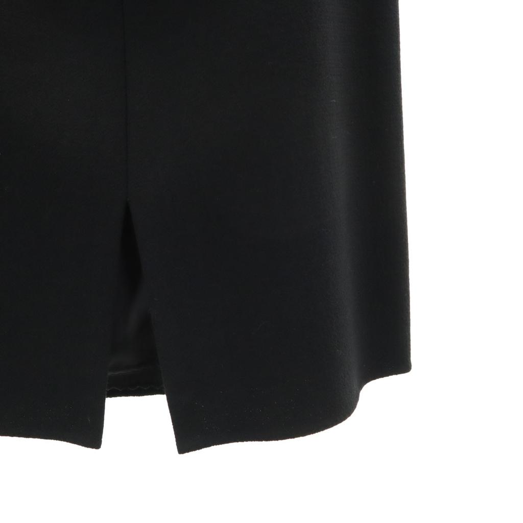 FOXEY BOUTIQUE Made In Japan Wool Midi Length Skirt 42 Black Women Used