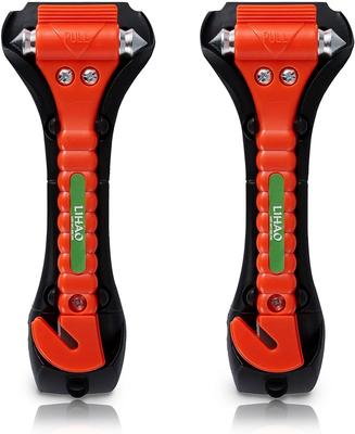 LIHAO Rescue Hammer, Escape Hammer, Car Hammer, Set of 2 with Fixed Holder, Emergency