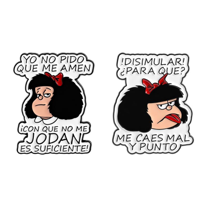 

2-13pcs/set Funny Spanish Quote Enamel Pins Cartoon Animal Shepherd Flork Inspirational Saying Brooches Lapel Badge Jewelry Gift
