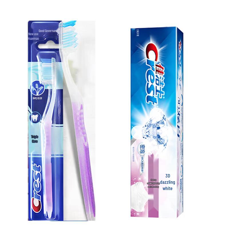 Набор: Зубная щетка Crest Triple Care и Зубная паста 3D White