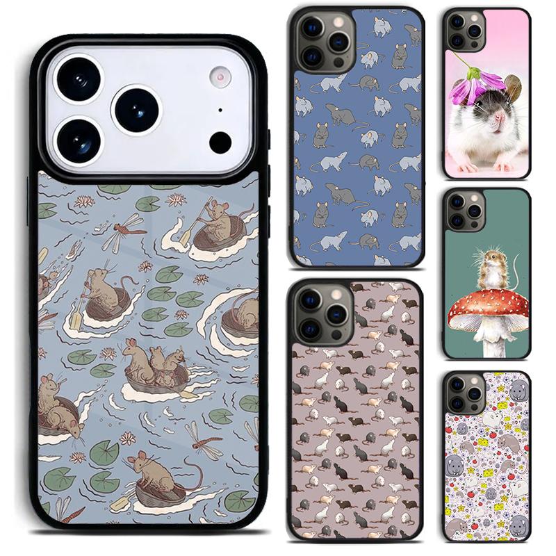 Mouse Rat Soft Phone Case for iPhone 17 16 15 Pro Max Air 14 13 12 11 Plus Shockproof Capa Cover