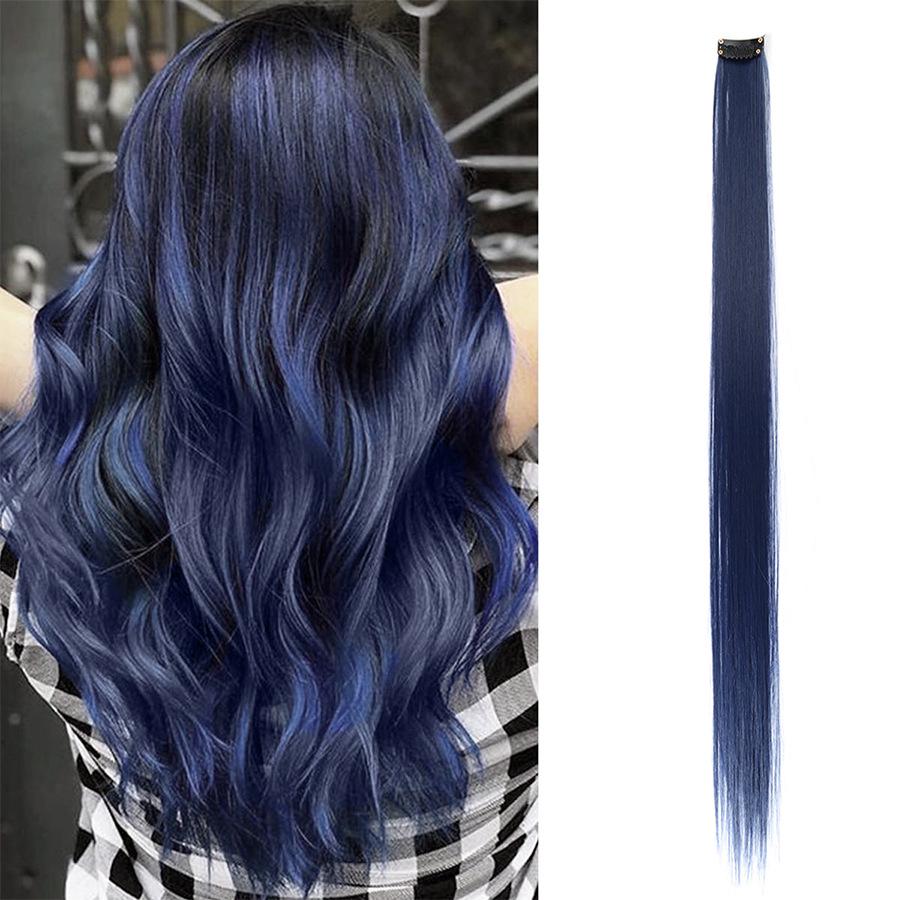 Colorful Invisible Clip-In Hair Extension: High-Temperature Silk for Highlighted Straight Hair