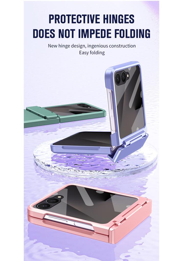 Samsung Z Flip 8 Hinged Phone Case with Integrated Full Coverage Protection for Flip 7/6