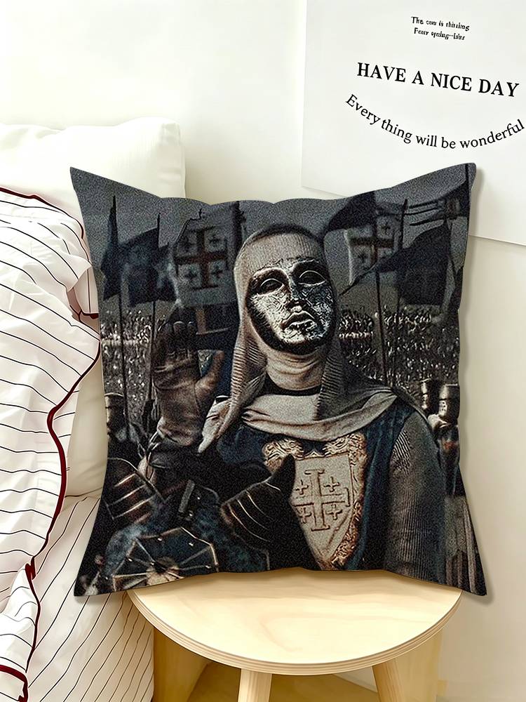 Baldwin IV The Leper King Medieval Crusader Monarch Pillow Case Pattern Printed Pillowcase For Living Room Sofa Cushion Cover