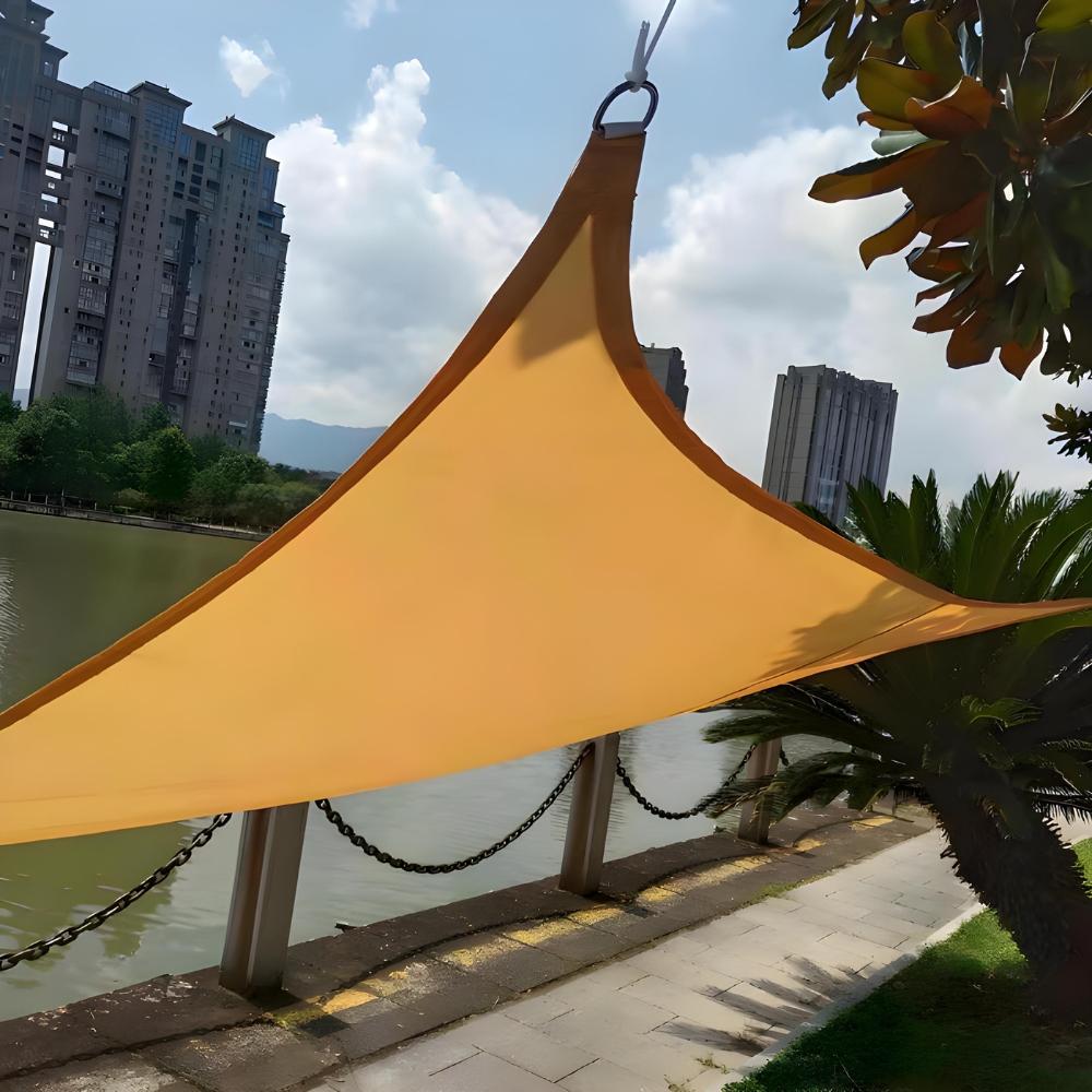 Garten-Sonnensegel wasserdicht Sonnenschutz Balkon Terrasse Beige 4m