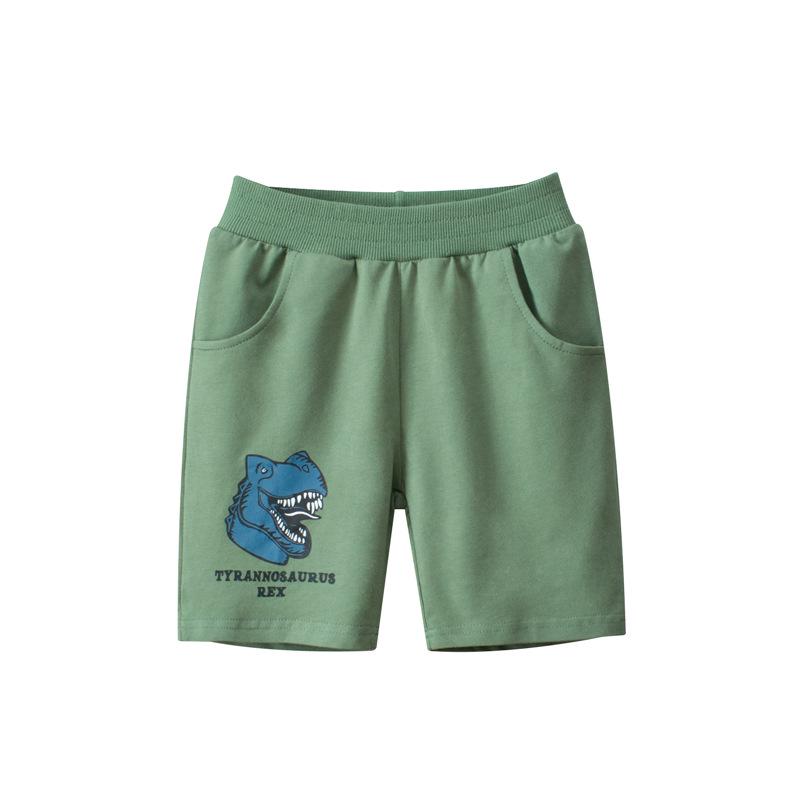 27kids Dinosaur Mid-Length Pants for Boys - Children s Casual Five-Point Trousers 110 cm