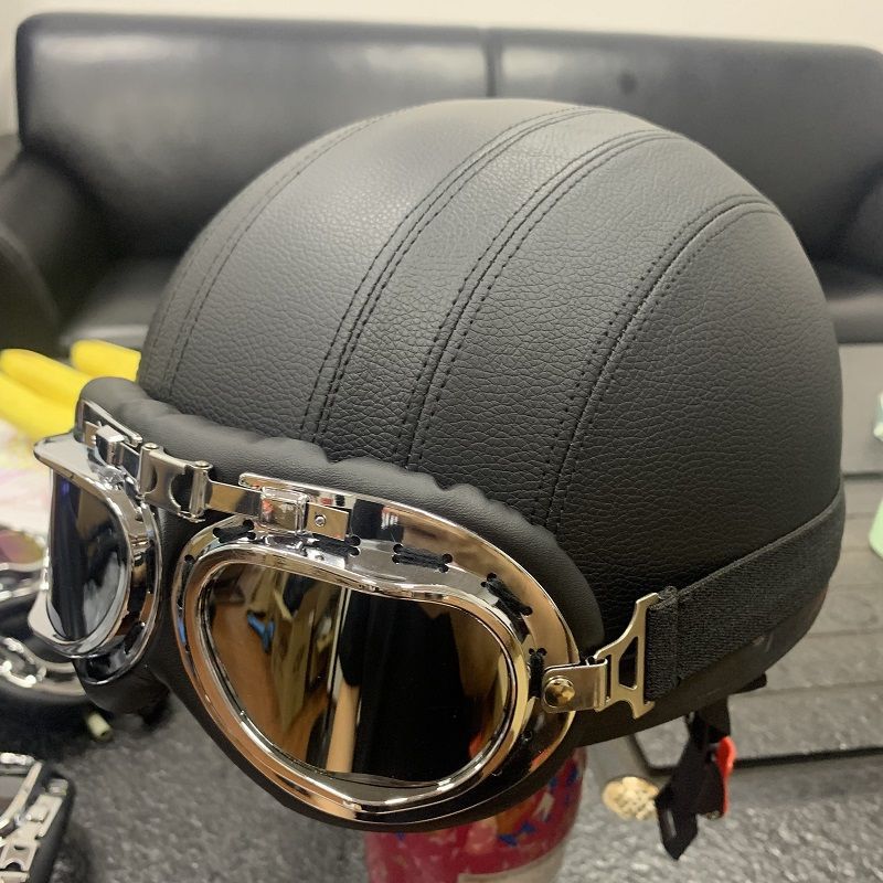 Electric Battery Car Helmet Gray Man Lady Retro Summer Sunshade Sunscreen Half Helmet Cute Summer Hard Hat Full Helmet