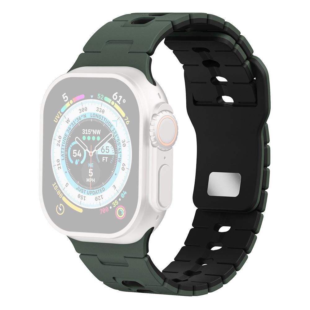 Watch Band for Apple Watch Series 10 Ultra 9 8 7 SE 6 5 4 3 2 1 46mm 49mm 45mm 44mm 42mm Dual Color Silicone Strap