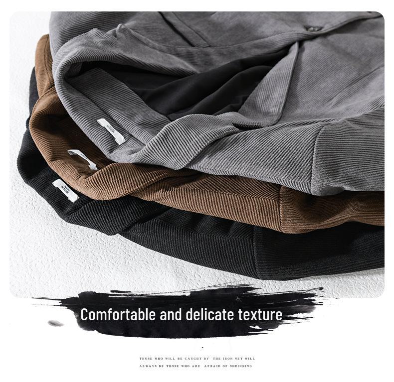 Men's Slim-Fit Corduroy Jacket, Versatile Autumn Business Casual W806