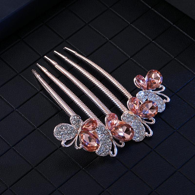 Vintage Blumen Haarspangen Koreanischer Stil Perle Haarkämme Glänzende Haarnadeln Für Frauen Haarschmuck