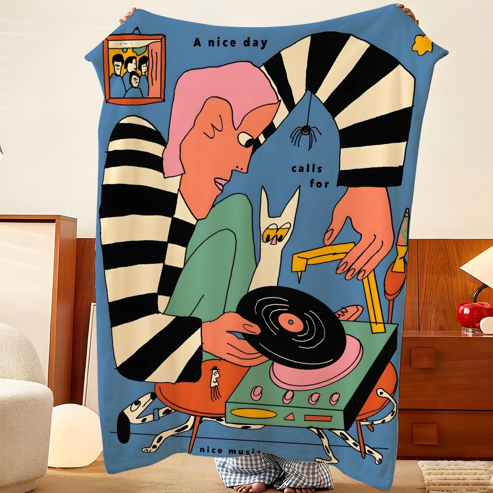 Artist D-Darren S-Shaddick Throw Flannel Throw Blanket, Lightweight Cozy, Durable Washable Cute Cool