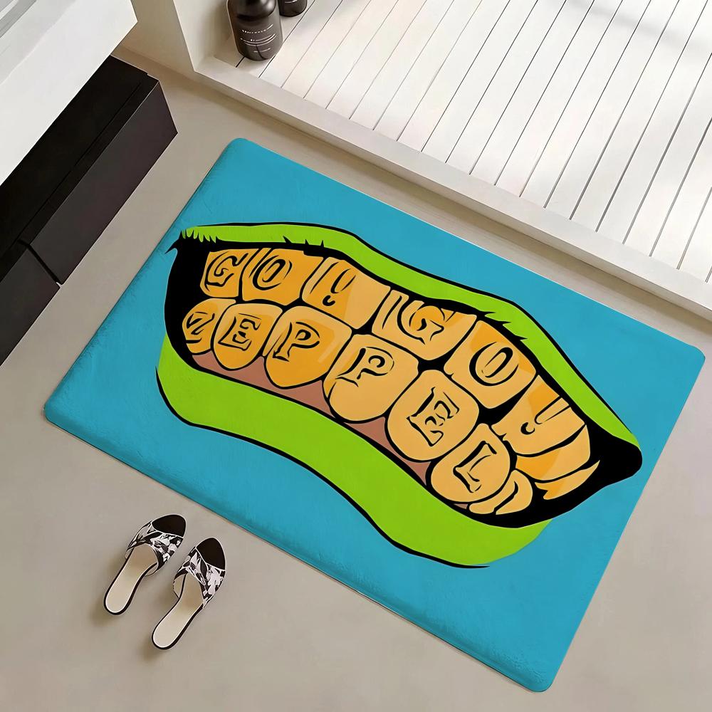 Anime A-J-J-JoJo B-Bizarre A-Adventure Floor Mat Eco Flannel Doormat Non-Slip Odorless Indoor Soft Short Plush Floor Rug