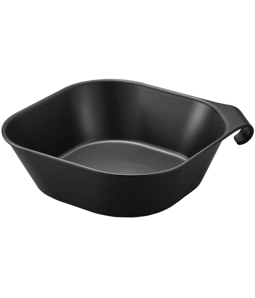 Yamazaki Tower Floating Storage Magnetic X D32 X 1563 Basin, & Hook-and-Loop Bucket, Large, Black, W34.5 H8.8cm,