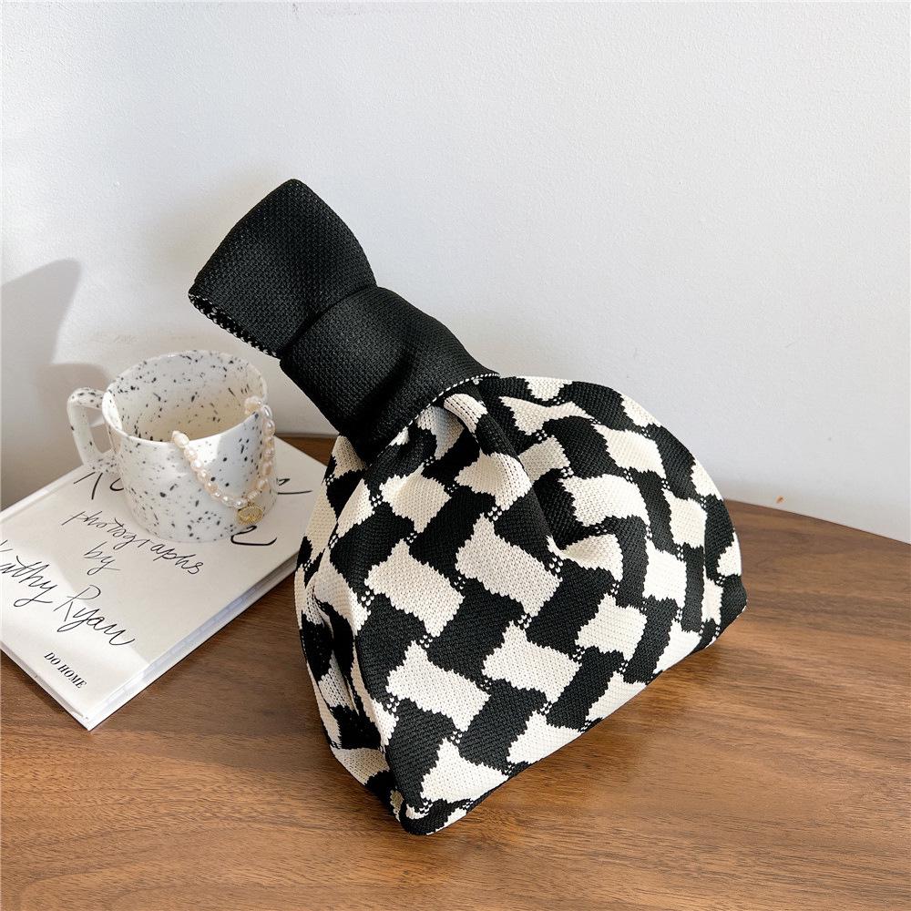 Colorful Polka Dot Knitted Handbag for Women - Versatile, Trendy, and Casual for Any Season