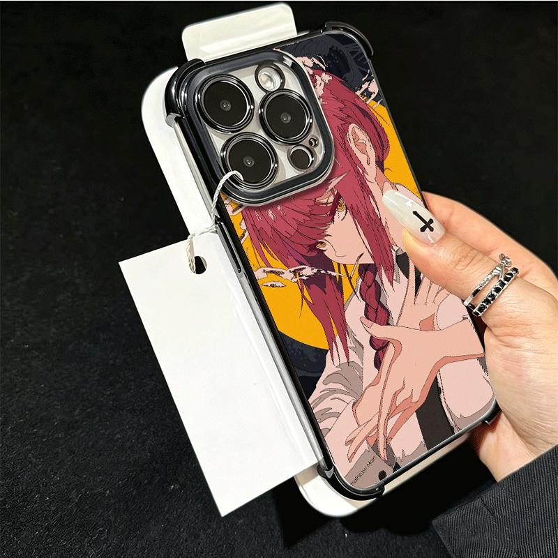 Anime Charakter Makima CSM Vergoldetes Handyhülle Für Xiaomi Poco X5 X6 X7 X8 Pro Max F8 Ultra F7 M8 M7 M5S Redmi 15C 15 14C 13C 13