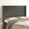 vidaXL Headboard with Ears Dark Grey 163x16x118/128 Cm Velvet