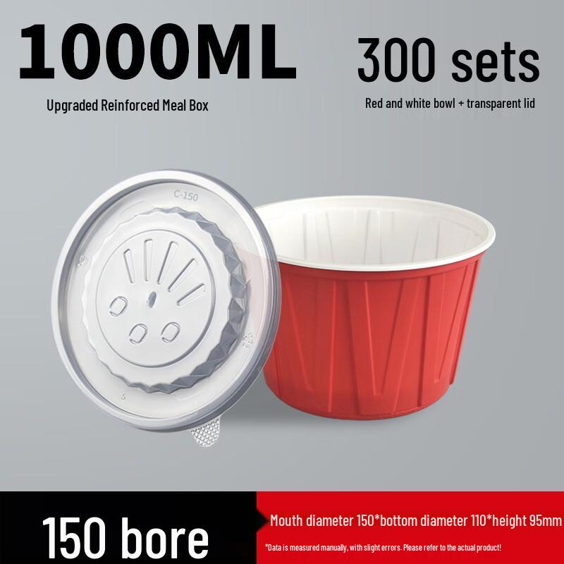 

Handun Disposable Round Red & White Corrugated Bowl Sets