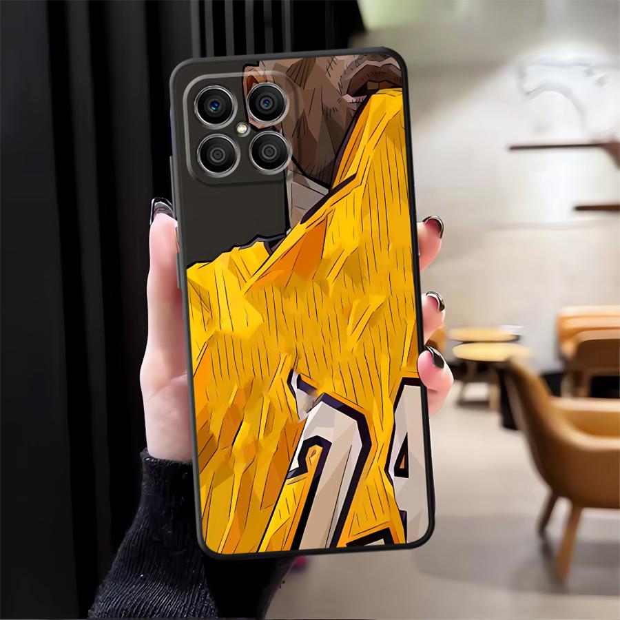 Black Soft Phone Cover Case for Honor Magic5Lite X7 70 90 8X 200 400 Lite X9a X8 X5b X6 Basketball Players Cool