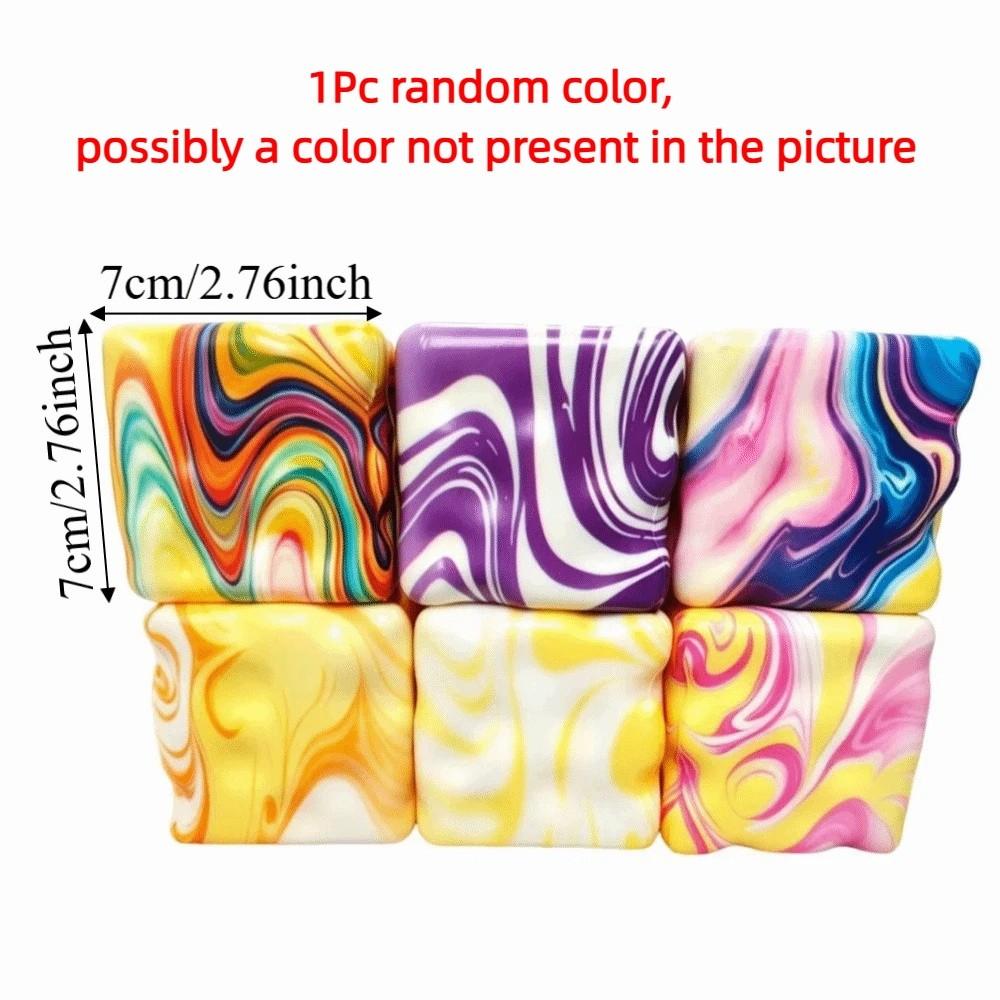 Super Soft Cheese Squeezed Cube 7cm Slow Rebound Fidget Toy Sensory Toy Squishy Toy Office
