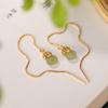 1 Pair Of Long Gourd Ear Strings, High-End And Luxurious Antique Style Earrings, Elegant Tassel Earrings With Chinese Retro Style