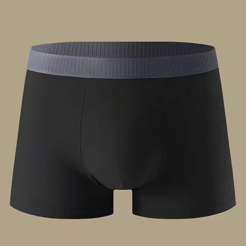 Men's Pure Cotton Graphene Antibacterial Boxer Briefs - Mid-Waist, Comfortable, Breathable, High Elasticity.
