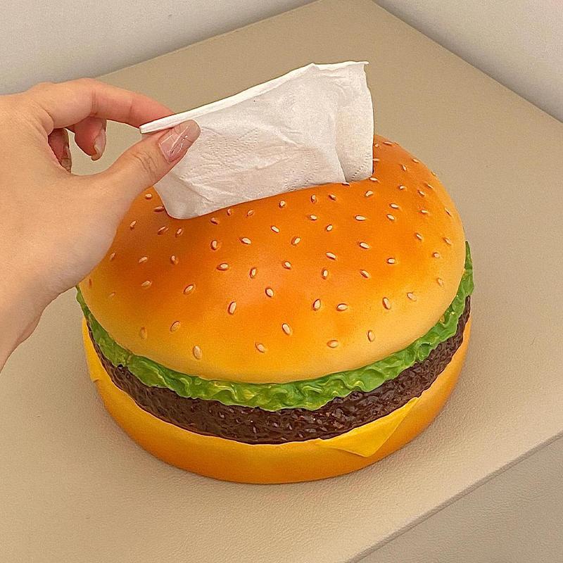 Hamburger Tissue Box Creative Living Room Furniture Paper Box Decoration Ornament Tissue Box