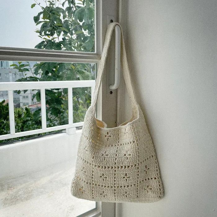 No.05 / Lily Bag _ Cream (Lily Shoulder Bag Crochet Bag Knit Bag)