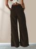 European & American Style High-Waist Slimming Drape Pants - Women's Casual Straight-Leg for Autumn/Winter 2024