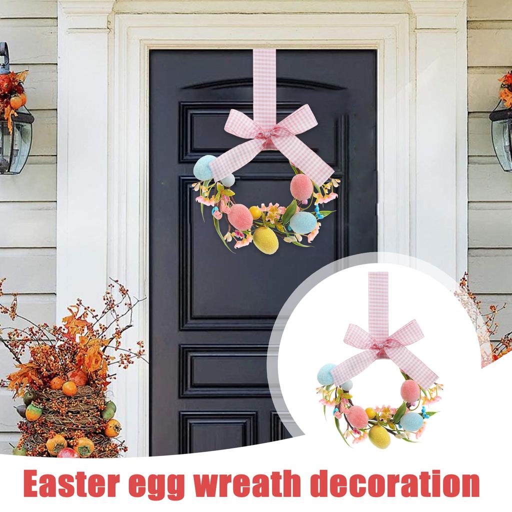 Miniature Easter Wreath, Suitable For Kitchen Cabinets, Miniature Spring Artificial Easter Egg Wreath.