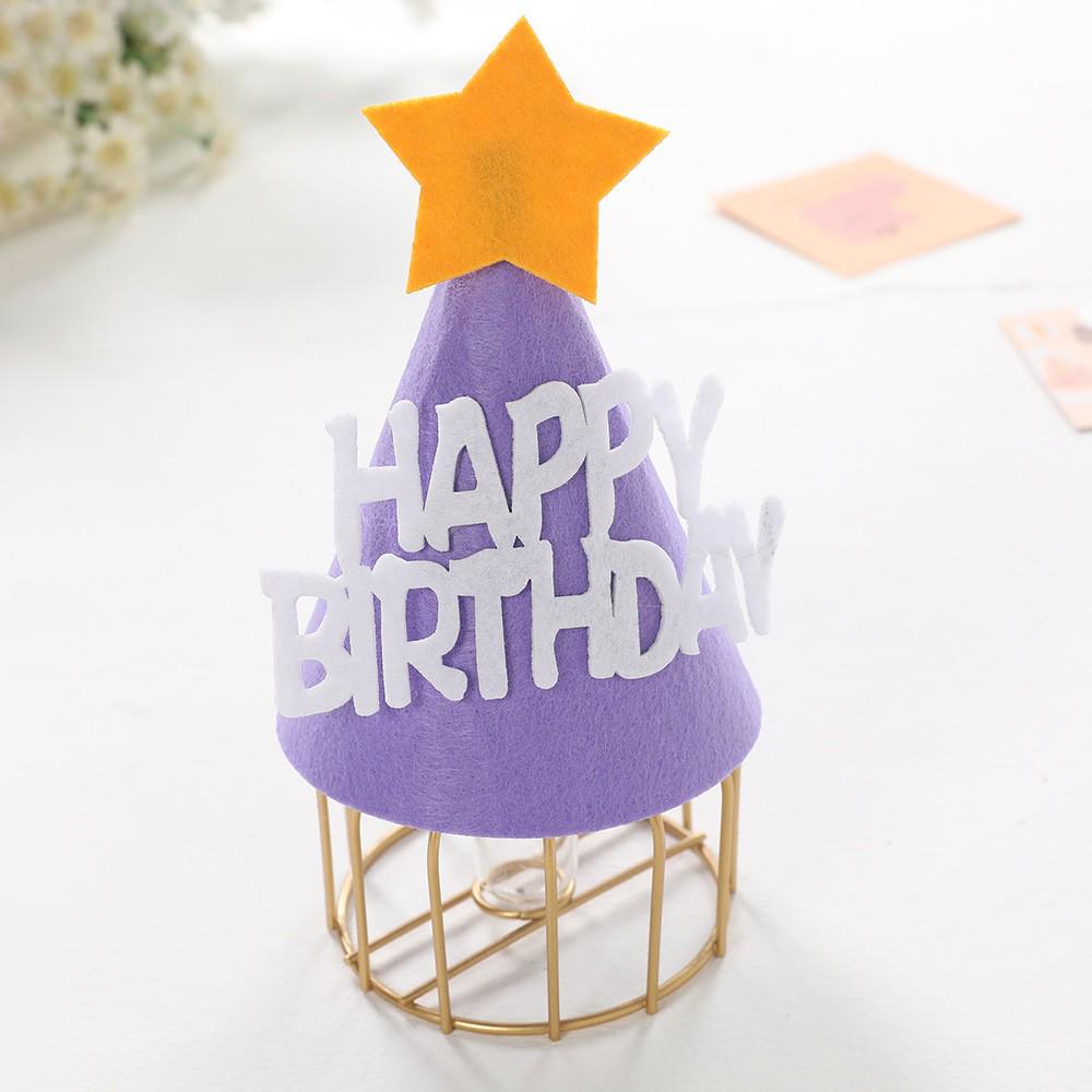 First Birthday Star Hat for Children - Non-Woven Felt Party Accessory