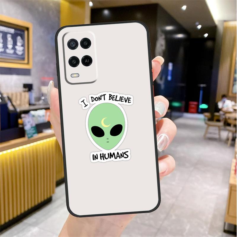 Aesthetic Alien Case For Oppo A96 A76 A16 A17 A18 A60 A80 A40 A38 A58 A78 A98 A94 A74 A54 A15 A57 A77 A5 Pro