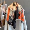 Women Winter Scarf Cashmere Pashmina Shawls and Wraps Bufandas Floral Print Warm Thick Scarves Blanket for Lady  Newpe