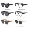 Stylish UV Protection Polarized Clip-On Sunglasses for Women - Large Frame & Color-Changing, Compatible with Myopia Glasses