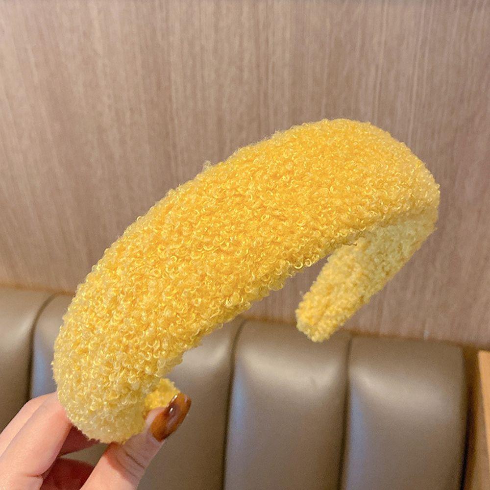 

Модный головной убор Зимняя теплая бандана Широкополая повязка на голову Обручи для волос Повязки для волос Головные уборы Кашемировые повязки на голову жёлтый