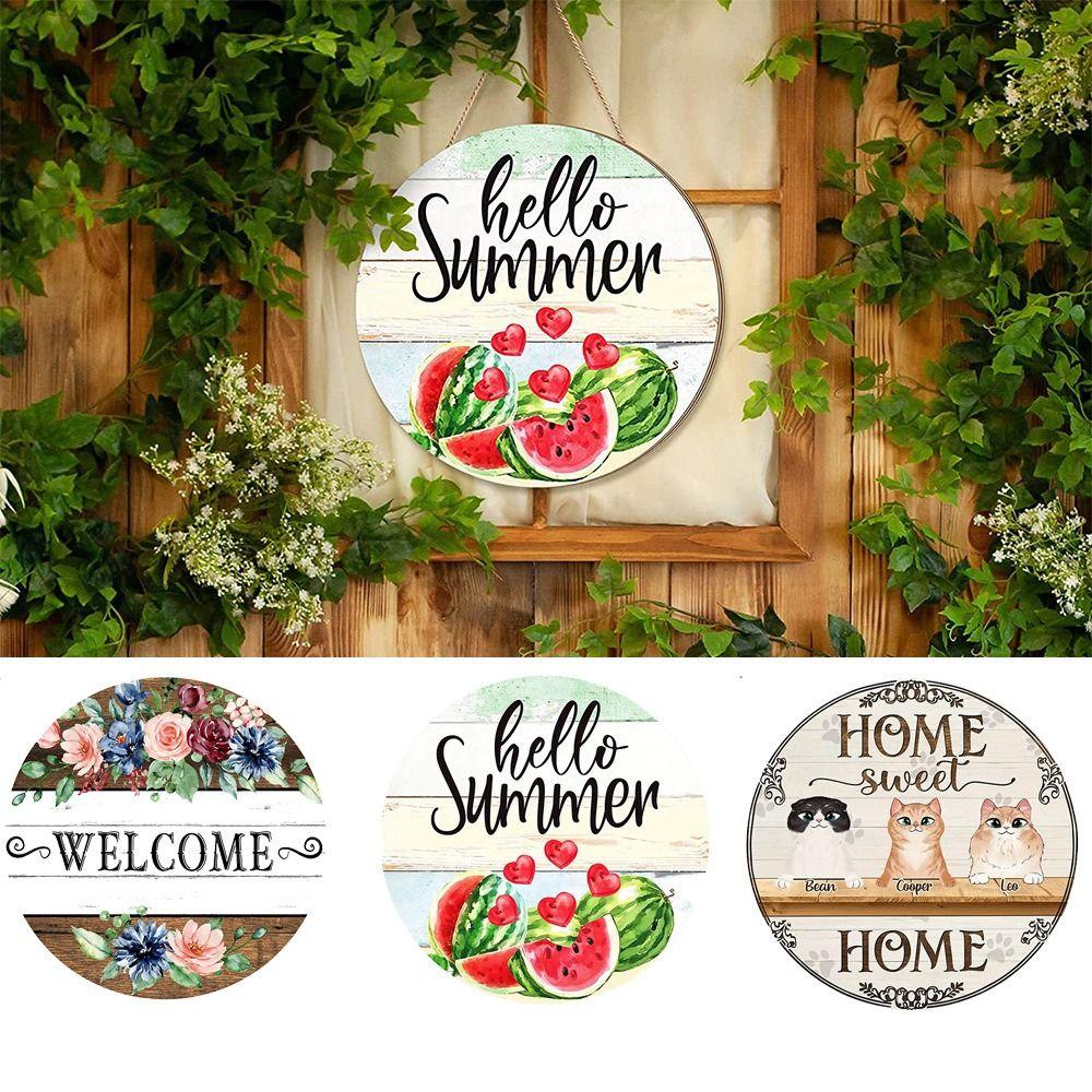 

Hello Summer домашняя дверная вывеска настенное крепление дверные подвесные украшения аксессуары дверная вешалка