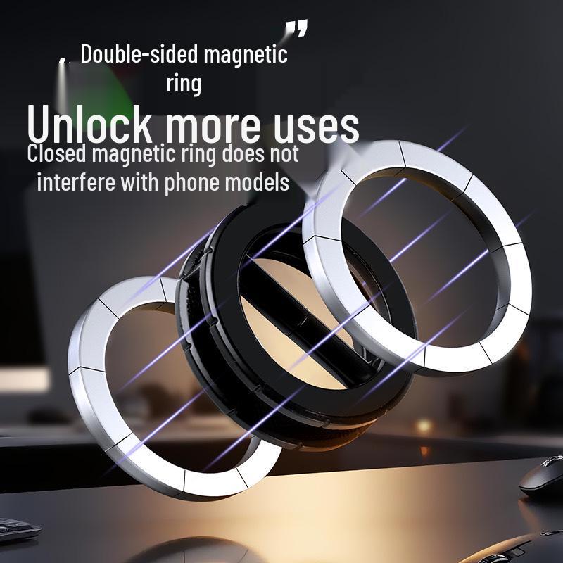 Foldable Magnetic Car Phone Holder - 360° Rotating Dashboard Mount