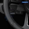 Vollleder-Abdeckung für alle Jahreszeiten Auto-Lenkradabdeckung Ultradünn Rutschfest D-Form Atmungsaktiv Auto-Lenkradschutz