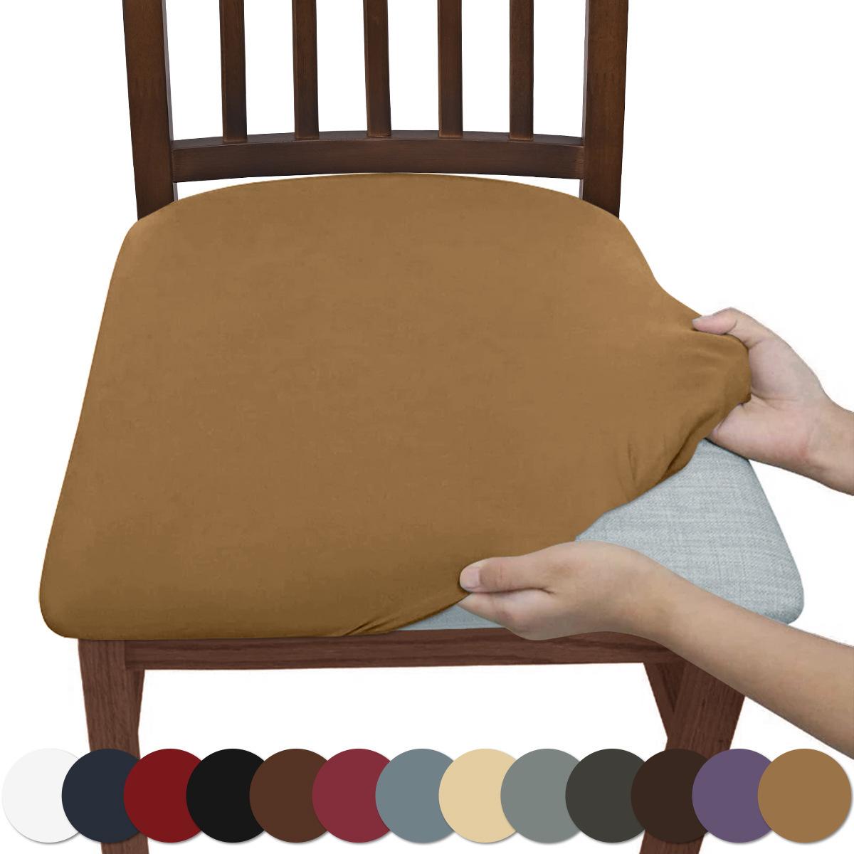 

1/4/6pcs Classic Solid Color High Elastic Milk Fiber Cloth Sofa Cushion Cover, Avoids Stains, Washable, Removable Chair Covers 1pc верблюд