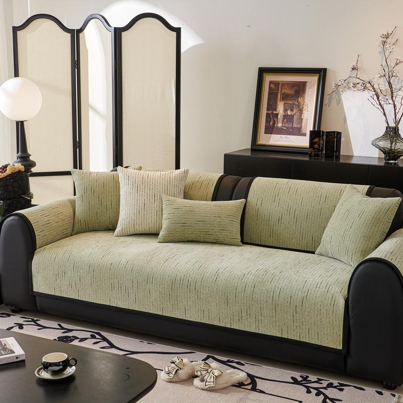 Chenille Sofa Cushion Four Seasons Universal Non-Slip Cushion Light Luxury High-Grade Leather Sofa Cover Cloth Cover Cover