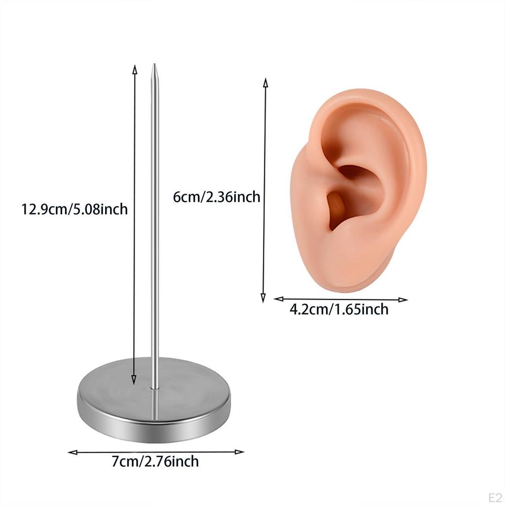 Silicone Ear Model Earring Display Stand Dresser Prop Mannequin Jewelry Rack for Birthday Girls